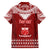 Personalised Toa Samoa Christmas Family Matching Off Shoulder Short Dress and Hawaiian Shirt Samoa Siva Tau Manuia Le Kerisimasi Red Vibe LT9 - Wonder Print Shop