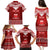 Personalised Toa Samoa Christmas Family Matching Puletasi Dress and Hawaiian Shirt Samoa Siva Tau Manuia Le Kerisimasi Red Vibe - Wonder Print Shop