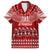 Personalised Toa Samoa Christmas Family Matching Short Sleeve Bodycon Dress and Hawaiian Shirt Samoa Siva Tau Manuia Le Kerisimasi Red Vibe - Wonder Print Shop