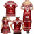 Personalised Toa Samoa Christmas Family Matching Summer Maxi Dress and Hawaiian Shirt Samoa Siva Tau Manuia Le Kerisimasi Red Vibe - Wonder Print Shop