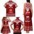 Personalised Toa Samoa Christmas Family Matching Tank Maxi Dress and Hawaiian Shirt Samoa Siva Tau Manuia Le Kerisimasi Red Vibe - Wonder Print Shop