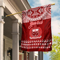 Personalised Toa Samoa Christmas Garden Flag Samoa Siva Tau Manuia Le Kerisimasi Red Vibe - Wonder Print Shop