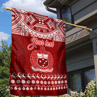 Personalised Toa Samoa Christmas Garden Flag Samoa Siva Tau Manuia Le Kerisimasi Red Vibe - Wonder Print Shop