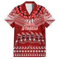 Personalised Toa Samoa Christmas Hawaiian Shirt Samoa Siva Tau Manuia Le Kerisimasi Red Vibe - Wonder Print Shop