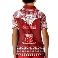 Personalised Toa Samoa Christmas Kid Polo Shirt Samoa Siva Tau Manuia Le Kerisimasi Red Vibe - Wonder Print Shop