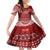 Personalised Toa Samoa Christmas Kid Short Sleeve Dress Samoa Siva Tau Manuia Le Kerisimasi Red Vibe - Wonder Print Shop