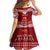 Personalised Toa Samoa Christmas Kid Short Sleeve Dress Samoa Siva Tau Manuia Le Kerisimasi Red Vibe - Wonder Print Shop