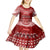 Personalised Toa Samoa Christmas Kid Short Sleeve Dress Samoa Siva Tau Manuia Le Kerisimasi Red Vibe - Wonder Print Shop
