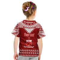 Personalised Toa Samoa Christmas Kid T Shirt Samoa Siva Tau Manuia Le Kerisimasi Red Vibe - Wonder Print Shop