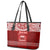 Personalised Toa Samoa Christmas Leather Tote Bag Samoa Siva Tau Manuia Le Kerisimasi Red Vibe - Wonder Print Shop