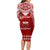 Personalised Toa Samoa Christmas Long Sleeve Bodycon Dress Samoa Siva Tau Manuia Le Kerisimasi Red Vibe - Wonder Print Shop