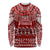 Personalised Toa Samoa Christmas Long Sleeve Shirt Samoa Siva Tau Manuia Le Kerisimasi Red Vibe - Wonder Print Shop