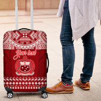 Personalised Toa Samoa Christmas Luggage Cover Samoa Siva Tau Manuia Le Kerisimasi Red Vibe - Wonder Print Shop