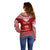 Personalised Toa Samoa Christmas Off Shoulder Sweater Samoa Siva Tau Manuia Le Kerisimasi Red Vibe - Wonder Print Shop