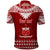 Personalised Toa Samoa Christmas Polo Shirt Samoa Siva Tau Manuia Le Kerisimasi Red Vibe - Wonder Print Shop