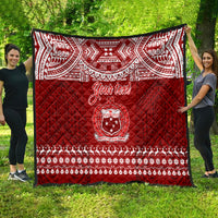 Personalised Toa Samoa Christmas Quilt Samoa Siva Tau Manuia Le Kerisimasi Red Vibe - Wonder Print Shop