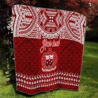 Personalised Toa Samoa Christmas Quilt Samoa Siva Tau Manuia Le Kerisimasi Red Vibe - Wonder Print Shop