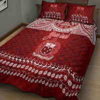Personalised Toa Samoa Christmas Quilt Bed Set Samoa Siva Tau Manuia Le Kerisimasi Red Vibe - Wonder Print Shop