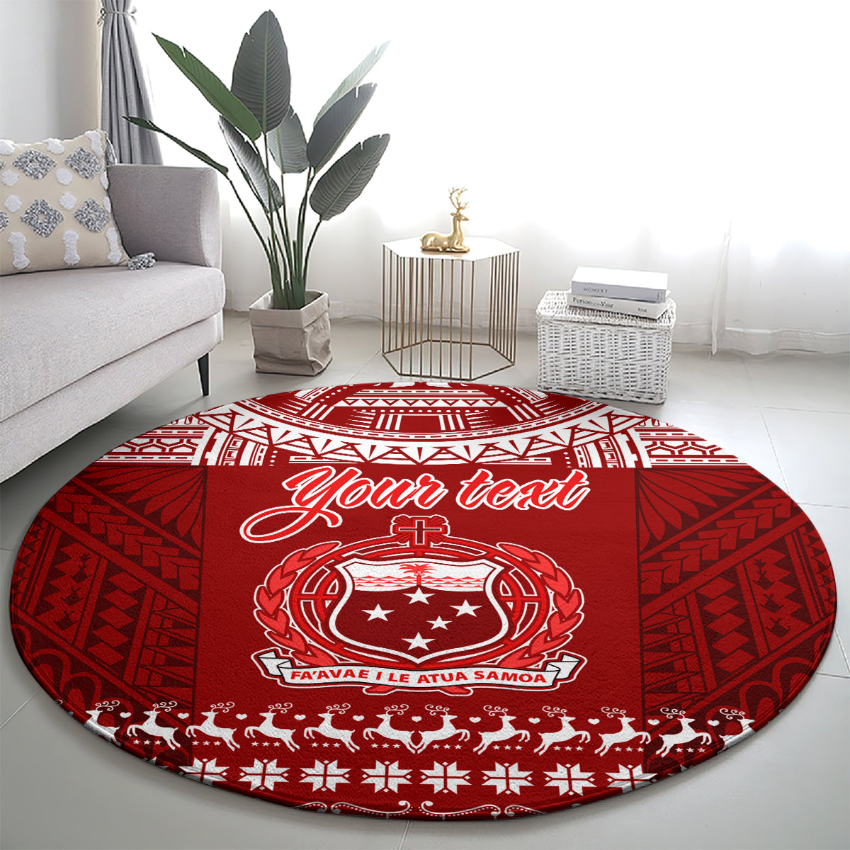 personalised-toa-samoa-christmas-round-carpet-samoa-siva-tau-manuia-le-kerisimasi-red-vibe