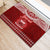 Personalised Toa Samoa Christmas Rubber Doormat Samoa Siva Tau Manuia Le Kerisimasi Red Vibe - Wonder Print Shop