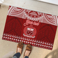 Personalised Toa Samoa Christmas Rubber Doormat Samoa Siva Tau Manuia Le Kerisimasi Red Vibe - Wonder Print Shop
