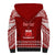Personalised Toa Samoa Christmas Sherpa Hoodie Samoa Siva Tau Manuia Le Kerisimasi Red Vibe - Wonder Print Shop