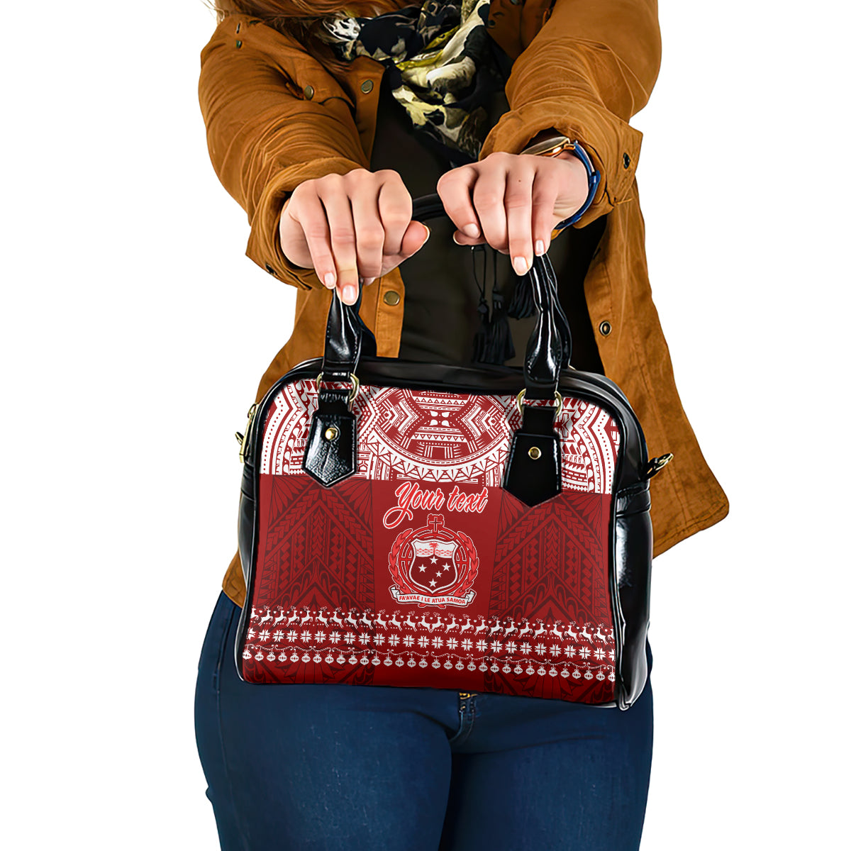 personalised-toa-samoa-christmas-shoulder-handbag-samoa-siva-tau-manuia-le-kerisimasi-red-vibe