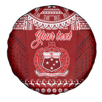 Personalised Toa Samoa Christmas Spare Tire Cover Samoa Siva Tau Manuia Le Kerisimasi Red Vibe - Wonder Print Shop