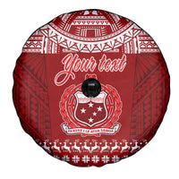 Personalised Toa Samoa Christmas Spare Tire Cover Samoa Siva Tau Manuia Le Kerisimasi Red Vibe - Wonder Print Shop