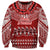 Personalised Toa Samoa Christmas Sweatshirt Samoa Siva Tau Manuia Le Kerisimasi Red Vibe - Wonder Print Shop