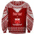 Personalised Toa Samoa Christmas Sweatshirt Samoa Siva Tau Manuia Le Kerisimasi Red Vibe - Wonder Print Shop