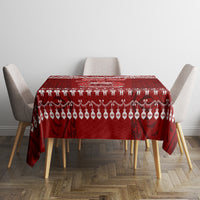 Personalised Toa Samoa Christmas Tablecloth Samoa Siva Tau Manuia Le Kerisimasi Red Vibe - Wonder Print Shop