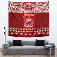 Personalised Toa Samoa Christmas Tapestry Samoa Siva Tau Manuia Le Kerisimasi Red Vibe - Wonder Print Shop