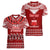 Personalised Toa Samoa Christmas Women V Neck T Shirt Samoa Siva Tau Manuia Le Kerisimasi Red Vibe - Wonder Print Shop