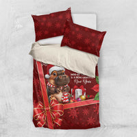 Funny Moo Deng Christmas Bedding Set LT9 - Wonder Print Shop