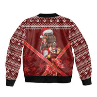 Funny Moo Deng Christmas Bomber Jacket LT9 - Wonder Print Shop