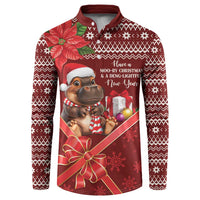 Funny Moo Deng Christmas Button Sweatshirt LT9 - Wonder Print Shop