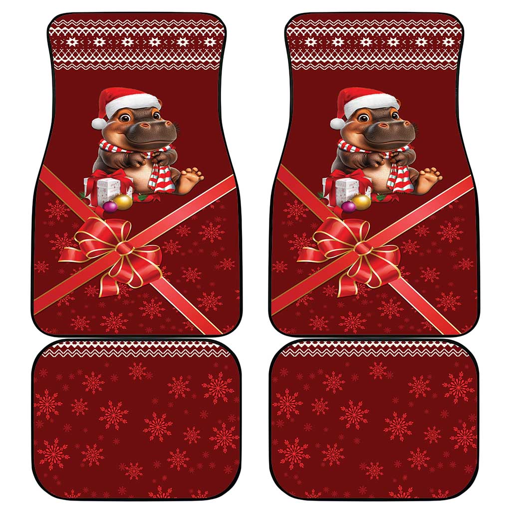 Funny Moo Deng Christmas Car Mats LT9 - Wonder Print Shop