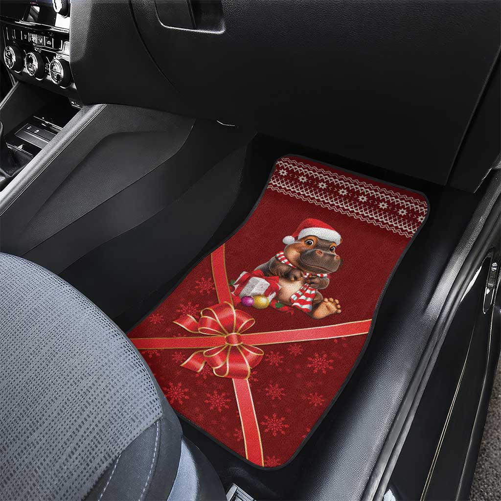 Funny Moo Deng Christmas Car Mats LT9 - Wonder Print Shop