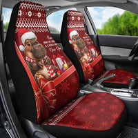 Funny Moo Deng Christmas Car Seat Cover LT9 - Wonder Print Shop