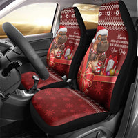 Funny Moo Deng Christmas Car Seat Cover LT9 - Wonder Print Shop