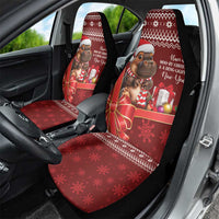 Funny Moo Deng Christmas Car Seat Cover LT9 - Wonder Print Shop