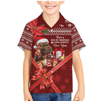 Funny Moo Deng Christmas Family Matching Mermaid Dress and Hawaiian Shirt LT9 - Wonder Print Shop