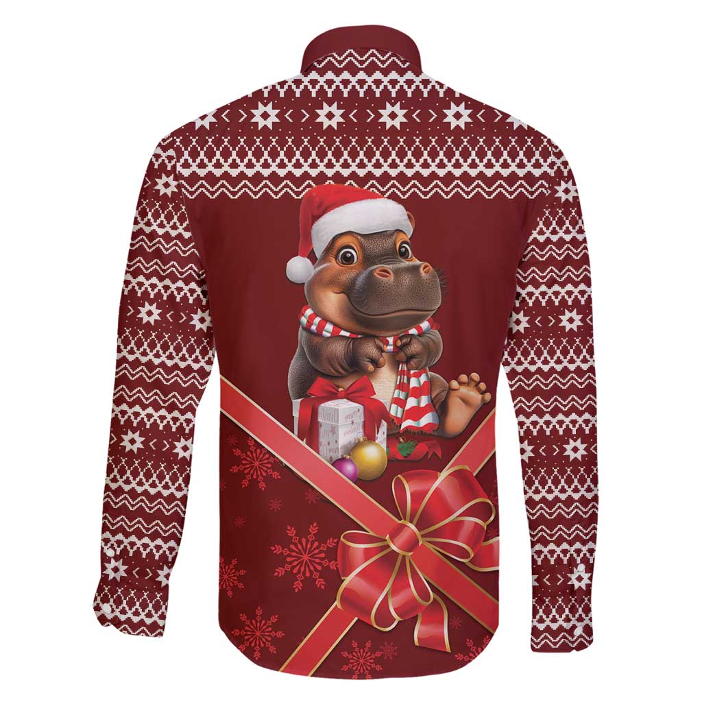 Funny Moo Deng Christmas Family Matching Off Shoulder Maxi Dress and Hawaiian Shirt LT9 - Wonder Print Shop