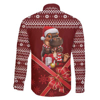 Funny Moo Deng Christmas Family Matching Off Shoulder Maxi Dress and Hawaiian Shirt LT9 - Wonder Print Shop