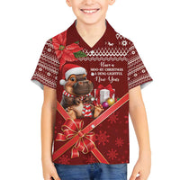 Funny Moo Deng Christmas Family Matching Off Shoulder Maxi Dress and Hawaiian Shirt LT9 - Wonder Print Shop