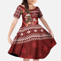 Funny Moo Deng Christmas Family Matching Short Sleeve Bodycon Dress and Hawaiian Shirt - Wonder Print Shop