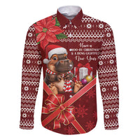 Funny Moo Deng Christmas Family Matching Short Sleeve Bodycon Dress and Hawaiian Shirt - Wonder Print Shop