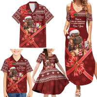 Funny Moo Deng Christmas Family Matching Summer Maxi Dress and Hawaiian Shirt - Wonder Print Shop