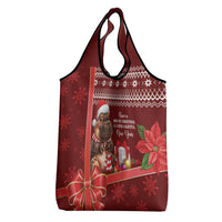 Funny Moo Deng Christmas Grocery Bag